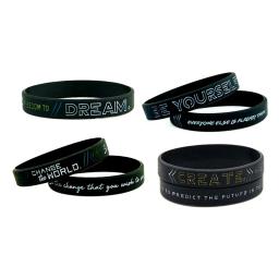 Inspirational Pulseira De Silicone, Motivacional Pulseira De Silicone, Be Yourself, Mudar O Mundo Criar Sonho, Be Yourself, 1Pc - Image 3