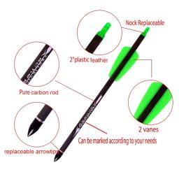 Arco e flecha Besta para Caça Tiro, Setas De Carbono Puro, Sharp Broadhead Dicas Spine350, EK Sistema R9, 7.5" - Image 6