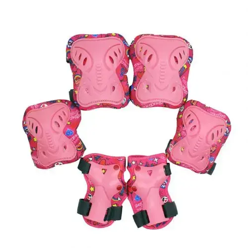 Conjunto de Protetores para Esportes: Joelheiras, Cotoveleiras e Protetores de Pulso para Patins, Bicicleta e Skate