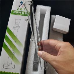 Tubo de alimentação de camarão de vidro transparente para aquário, suporte de tubo alimentador de alimentos com ventosas, suprimentos de tubo alimentador de vidro para tanque de peixes de camarão - Image 6