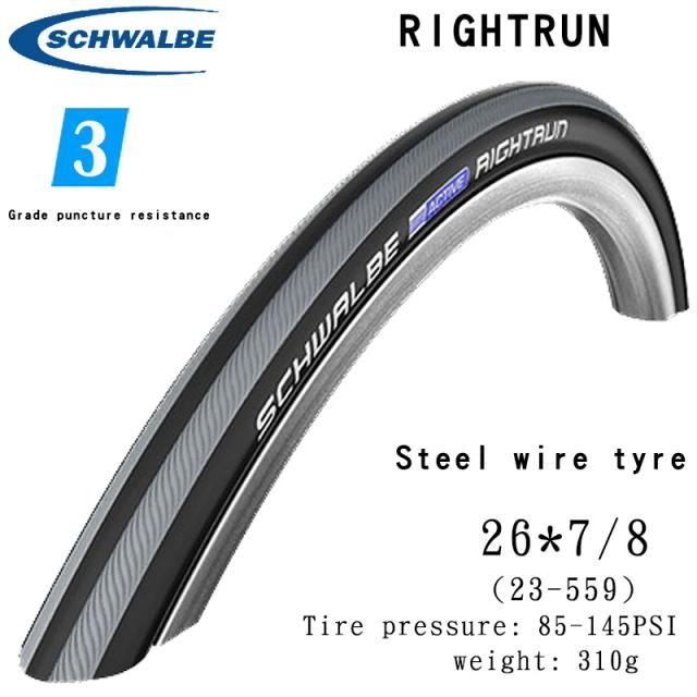 Schwalbe Pneu RightRun Esportivo 24/26 Polegadas Leve e Resistente