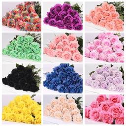 15 pçs/lote seda toque real rosa artificial linda flor casamento falso floral para festa em casa decoração de natal presente dos namorados - Image 3