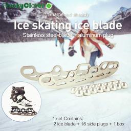 1 conjunto de lâmina de skate de gelo 253/290mm bola de substituição de lâmina de gelo para rolo inline slalom sapatos de skate figura patins lâmina de hóquei no gelo - Image 1