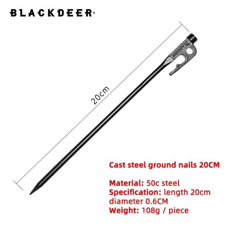 As estacas de aço inoxidável da barraca dos pegs 50c do gancho de blackdeer moldam pregos à terra 20cm 30cm 40cm resistem à tempestade e ao vento - Image 1