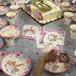 Weigao-acessórios para festa, balões em látex, unicórnio, arco-íris, balão, decoração de festa, aniversário, menina, tiara, topo de bolo - Image 4