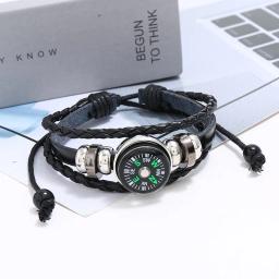 PU Woven Wristband Gear, Bússola de pulso tático, Outdoor Camping Tool, Survival Adventure, Caminhadas, Equipamento de turismo, Pesca, Caça - Image 1