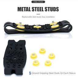 Anti Skid Shoe Spikes, Neve e Ice Gripper, Sapatos de inverno Grip, Anti Slip Crampons para escalada ao ar livre - Image 2
