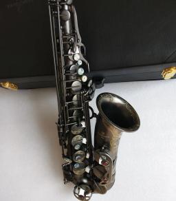 Saxofone alto dourado níquel preto, saxofone preto ebtuning com instrumento musical de alto saxofone com bocal. Palheta. Pescoço. Capa para celular - Image 3