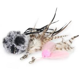 Brinquedo para gatos com penas de fio de aço, acessórios de penas para reposição, brinquedo para pet teaser para gatos - Image 6