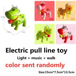 Atualizar elétrica puxar linha animal brinquedo unicórnio, cavalo, veado, porco, esquilo, gado e cão, com luz + música + andando - Image 6