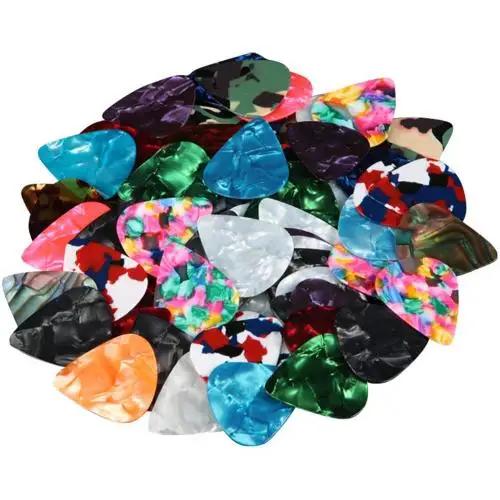 Palheta Mediadora para Guitarra - Conjunto com 20 Peças em 20 Cores Personalizadas, Espessuras de 0.46mm e 0.71mm para Guitarra Acústica e Elétrica