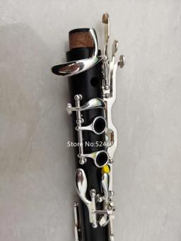 Ebony madeira clarinete com caso, instrumento musical, preto, prata, 18 teclas, G Tune, libertando, venda quente - Image 5