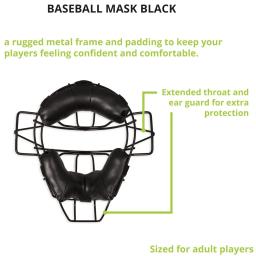 Equipamento de proteção de cabeça de beisebol infantil e adulto, proteção contra softball, armação de aço, equipamento de treinamento esportivo preto e azul - Image 3