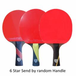 Huieson wenge lâmina de fibra de carbono 6 estrelas raquete de tênis de mesa espinhas pegajosas-em borracha super poderosa raquete de ping pong bat - Image 6