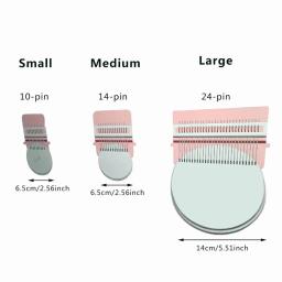 10/14/28 agulhas diy antigo pequeno tear darning máquina mini tecelagem loom mender tecer ferramenta fio mão tricô máquina - Image 6