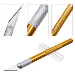 Escultura de precisão ferramenta de artesanato hobby kit utilitário ferramenta de escultura conjunto não-deslizamento de metal bisturi faca ferramentas kit cortador de gravura - Image 3