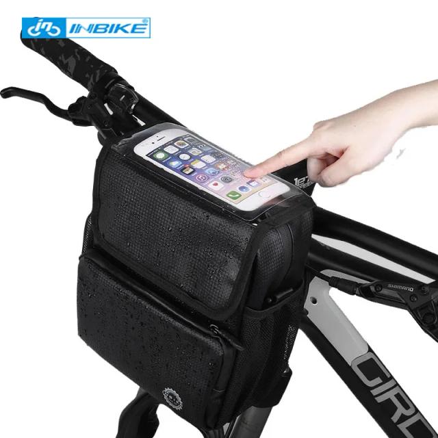 Saco de Guiador para Bicicleta com Touchscreen à Prova d'Água para Celular e Acessórios