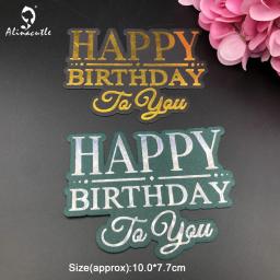Folha de alumínio e folha de corte, estampagem de feliz aniversário para você, faça você mesmo, scrapbook, artesanato, cartão, artesanal, arte, perfurador, live - Image 4