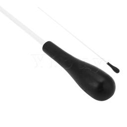 Yibuy 20pcs prata fibra de vidro música condutor baton com alça abs preto - Image 3
