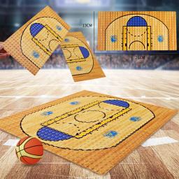 Base de placas clássica tamanho mini, 2 peças, mini, cidade, estrada, basquete, futebol, quadra, estacionamento, bloco de construção, brinquedos de tijolos diy para crianças - Image 6