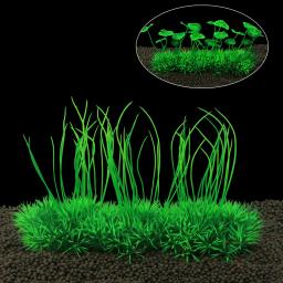 Plantas de aquário artificiais decoração do tanque de peixes planta de água grama ornamento plástico subaquático água ervas daninhas visualização decoração - Image 2