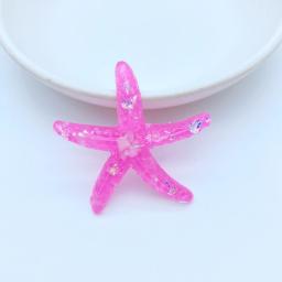 Adorável glitter colorido de resina para estrela do mar, decoração de casamento para casa, artesanato, scrapbooking, faça você mesmo, centro de laço de cabelo com 10 peças - Image 5