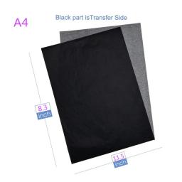 Papel Carbono A4 para Rastreamento e Pintura, Papel Cópia Reutilizável, Grafite, Ativação e Grafite, Superfícies de Arte, Preto, 100PCs - Image 6