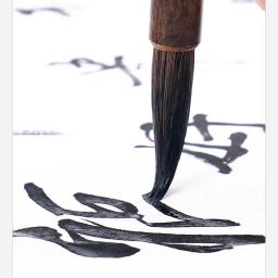 Conjunto de canetas de pincel de caligrafia chinesa, 6 peças, suporte de bambu, ratos, batedores, escova de cabelo para pintura chinesa em uma caixa de presente, materiais de arte - Image 6