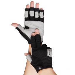 Luvas de escalada unissex esportivas, com 1 par de luvas sem dedos para escalada e pesca, para atividades ao ar livre, montanha, escalada e trilhas - Image 5
