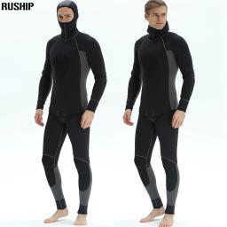 Roupa de mergulho masculina 3mm, traje de banho de neoprene preto para mergulho submarina, snorkel, conjunto de roupa de mergulho - Image 5