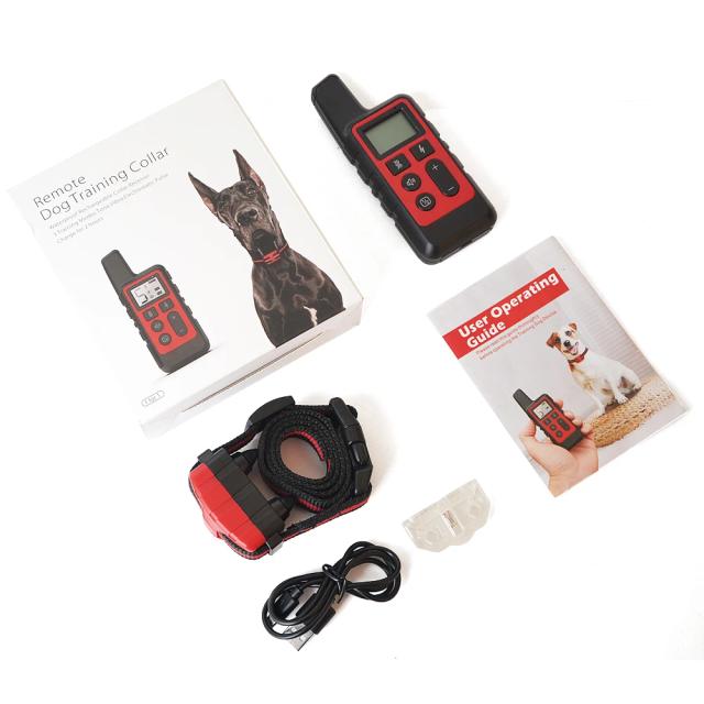 Coleira Eletrônica Recarregável e à Prova d'Água para Adestramento de Cães com Choque, Vibração e Beep