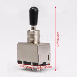Yibuy terminal de parafuso de guitarra de 3 posições momentâneo, alça preta - Image 6