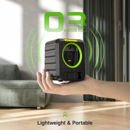 Huepar 2 linhas de nível laser auto-nivelamento feixe verde cruz linha vertical & horizontal 100ft alinhamento ferramentas a laser para casa diy - Image 3