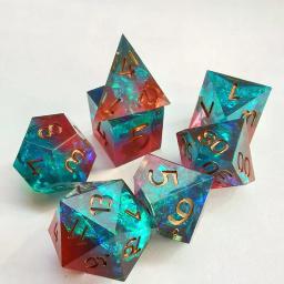Dado colorido artesanal de 7 espaços, conjunto de dado digital de 7 pol. d20 para jogo de tabuleiro coc, para rpg e crianças - Image 3