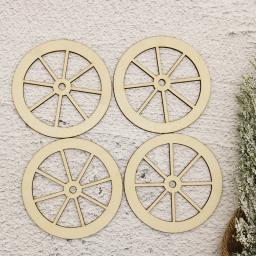 Forma de Roda para Artesanato e Decoração, Carrinho De Madeira, Rodas De Carrinho De Corte A Laser - Image 2