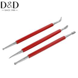 Ferramenta de artesanato de couro modelagem ponto stylus modelagem escultura ferramenta colher bolas gravação escultura lâmina ferramenta imprensa - Image 1