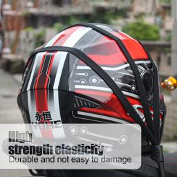 Novo capacete da motocicleta elástico corda cinta de borracha retrátil de alta resistência elástico correias de tensão banda bagagem moto capacete - Image 4