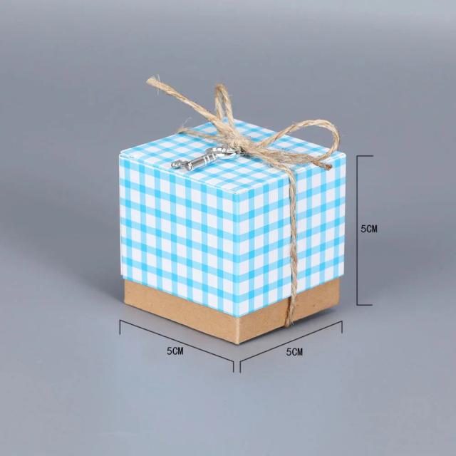 Conjunto de 10 Caixas de Papel para Doces e Lembranças de Chá de Bebê e Batismo