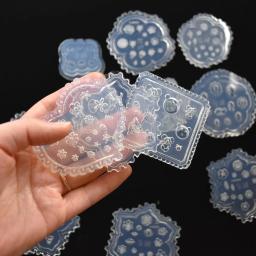 SNASAN-Molde de Silicone para Nail Art, minúsculos grânulos, flor, urso, folha, Shell, golfinho, ferramenta DIY, UV resina epóxi caixa - Image 5