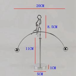 Dupla Dança Pêndulo Equilíbrio para Ginástica, Little Iron Man Decorar, Desktop Artesanato, Newton Pêndulo Equilíbrio Bola - Image 2