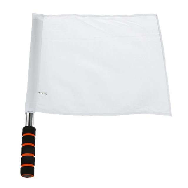 Conjunto de 4 Bandeiras de Arbitragem para Futebol, Futebol Americano e Outros Esportes - Branco e Vermelho
