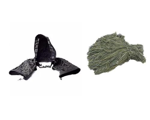 Jaqueta Ghillie DIY em Camuflagem para Sniper - Ideal para Wargames e Caça ao Ar Livre