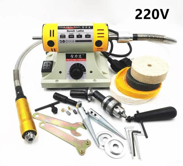 Máquina de Polimento 110v/220v 350w para Pedras, Jade e Joias - Ideal para Carpintaria e Ferramentas de Moagem e Lixamento
