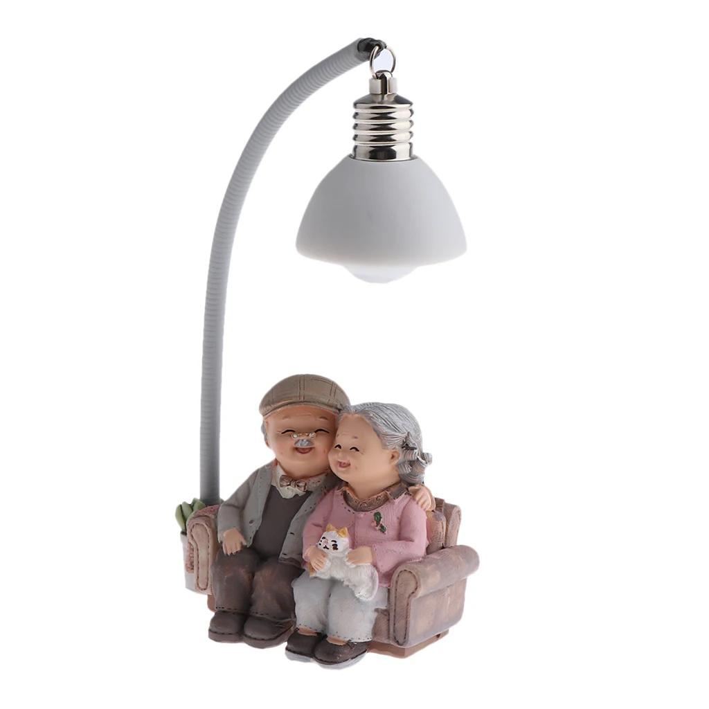 Estatuetas De Casal De Resina Decoração, Aniversário Presente De Casamento, Velhice Vida, Decoração De Casa, Quarto, Sala De Estar, Amando Idosos - Image 1