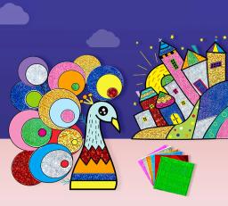 DIY Brilhante Transferência Mágica Adesivo Colorido para Crianças, Pintura Artesanato para Crianças, Artes e Ofícios, Brinquedos Presente, 9 Pcs-15 Pcs - Image 4