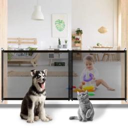 Cerca do animal de estimação para o cão interno e exterior segurança portão engenhoso malha cerco suprimentos para animais de estimação dropshipping - Image 3
