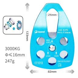 Polia de corda de escalada 30kn, polia ce certificado de corda de escalada para alpinismo, rigging - Image 5