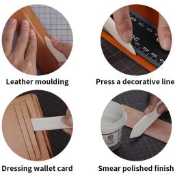 Conjunto de pasta de papel para osso, 2 peças, pasta de plástico para scrapbooking, ferramentas para artesanato com couro diy - Image 6
