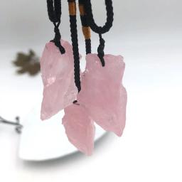 Colar com pingente de pedras preciosas reiki, colar natural aleatório pedra bruta de cristal mineral bruto para cura, artesanato da moda, presente rq, 1 peça - Image 3
