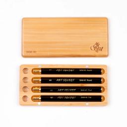 Artsecret-kit de pincéis de alta qualidade, conjunto de pincéis de arte em aquarela preto com virola de latão, abs e alça de alumínio - Image 3